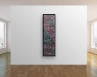 Abstract Painting | Title: "Brick Wall #9" / Urban Abstract Painting / Modern Art  / Large Modern Art / Exposed Brick Wall | Home Decor