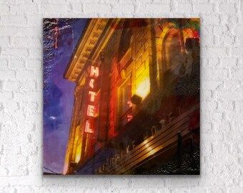 Hotel (Drake Hotel Toronto) | Encaustic Painting | Bar Photography | Bar Sign | Block Art