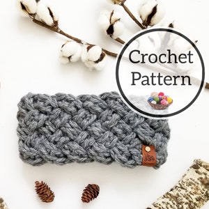 Alys Earwarmer Pattern, Child and Adult Headband and Adult Earwarmer Pattern, Crochet Headband PDF Pattern