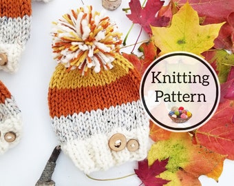 Eliza Beanie Knit Hat Pattern Bundle, Knit Hat Pattern in 7 Sizes, Newborn, Infant, Baby, Toddler, Child, Teen, Adult, Slouch Sizes