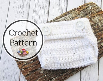 Patrón, Patrón cubrepañal a crochet, Recién nacido a talla 6, Descarga instantánea
