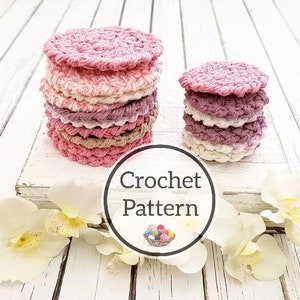 Pattern, Face Scrubbies Pattern, Crochet Make-up Remover Pads Instant Download, Eco Friendly and Reusable