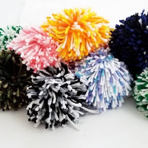 Yarn Mix Pom Pom, Custom Color Yarn Pom, Hat Topper, Keychain, Pom Pom ...