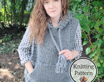 Knitting Pattern, Vest is Best, Pullover Vest Pattern in sizes XS-3X, Slipover Pattern