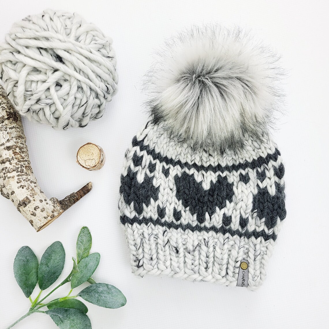 Big Love Beanie Knit Hat Pattern, Super Bulky Hearts Hat Pattern - Etsy
