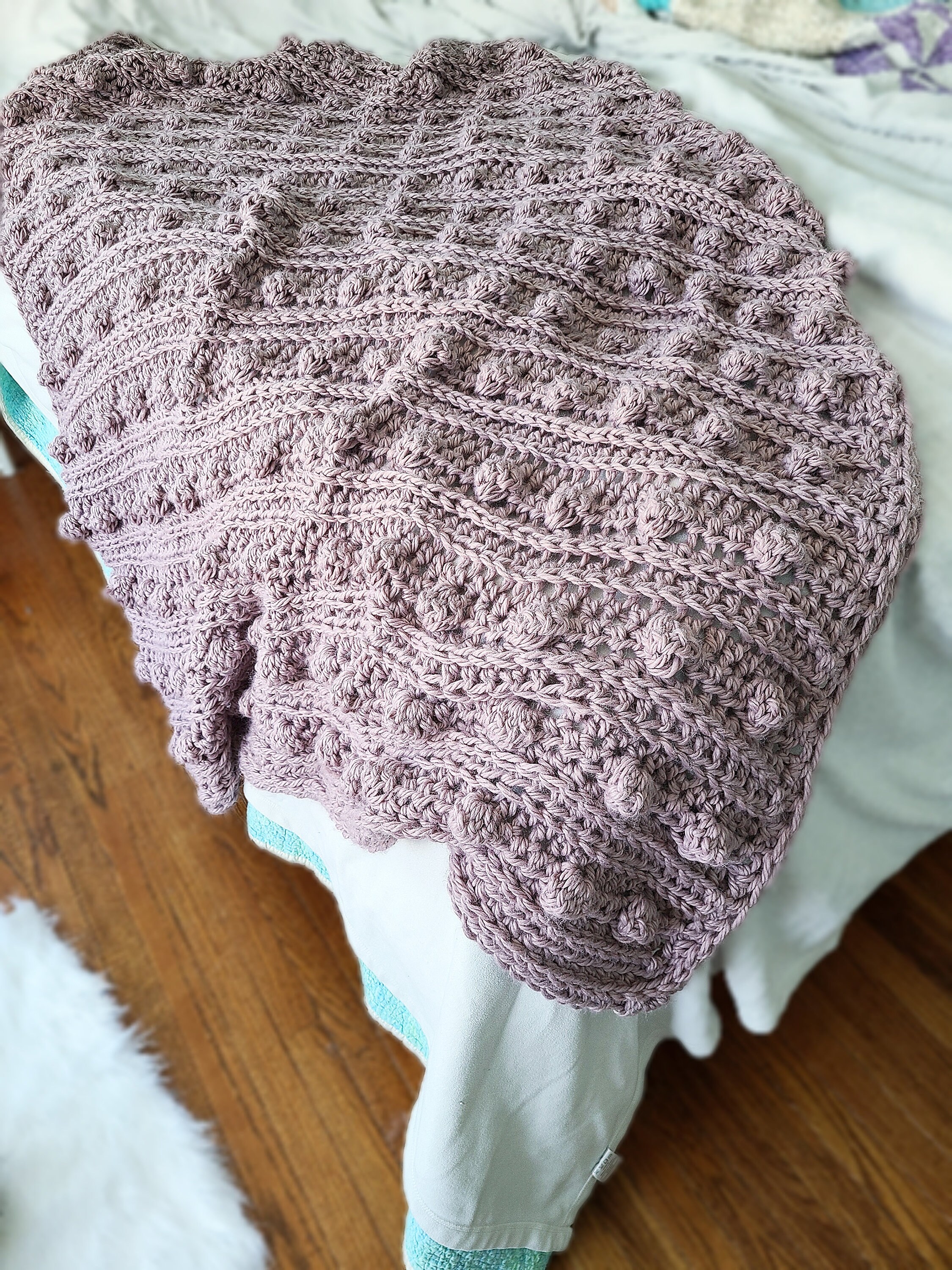 Crochet Pattern Beacon Hill Blanket Bobble Blanket in Lovey | Etsy