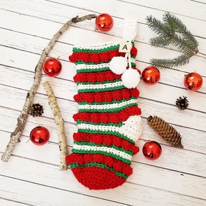 Pattern, Cobblestone Crochet Stocking Pattern, Crochet Stocking Pattern, Christmas Stocking Pattern image 7