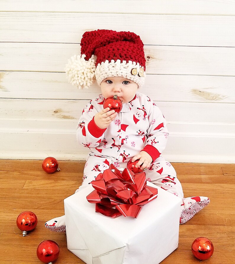 Crochet Halloween Hat Pattern Candy Corn and Santa Hat Patterns in 10 sizes Pattern Bundle Santa Crochet Hat Pattern