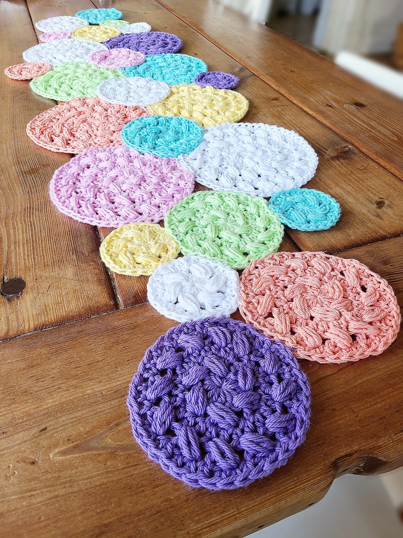 Crochet Pattern, Puff Dreams Table Runner Pattern, Crochet Doily Pattern image 2