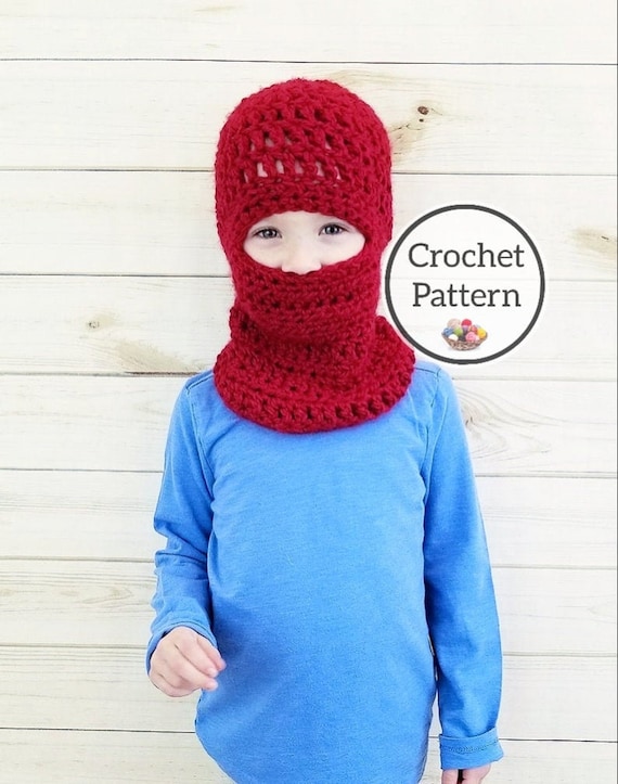 Crochet Pattern, Avery Balaclava, Ski Mask Pattern, Instant Download,  Toddler, Child, Teen/small Adult, Adult/large Adult Sizes 