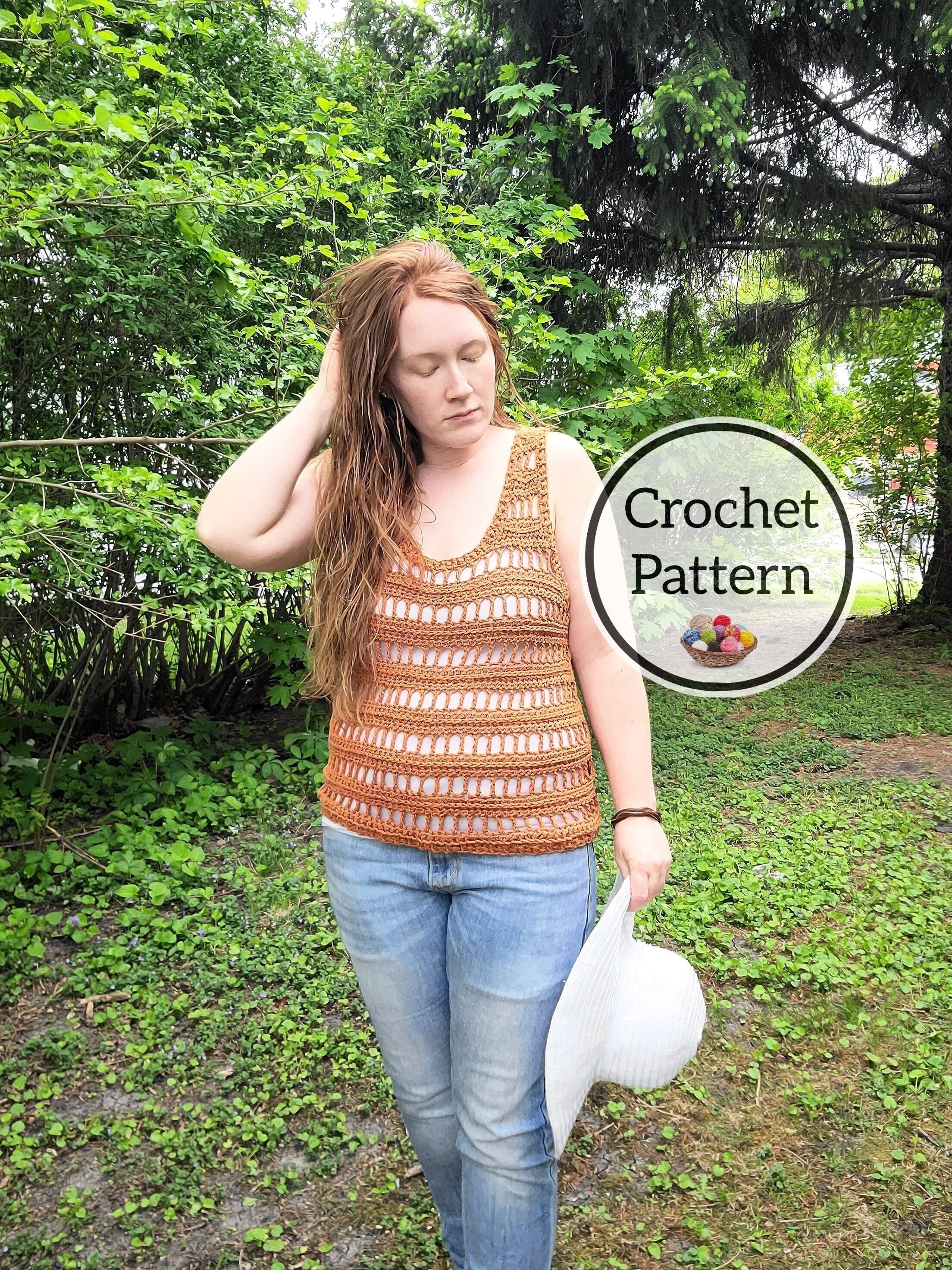 40 Crochet Tank Top Patterns with Halter Tops, Crop Tops, and Lacy Tees 16 Crochet Pattern Lilac Lane Tank Top in sizes Xs-5x