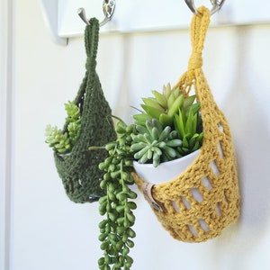 Crochet Pattern, Sunny Hanging Basket, Plant Hanger, Produce Basket, Plant Pod image 3