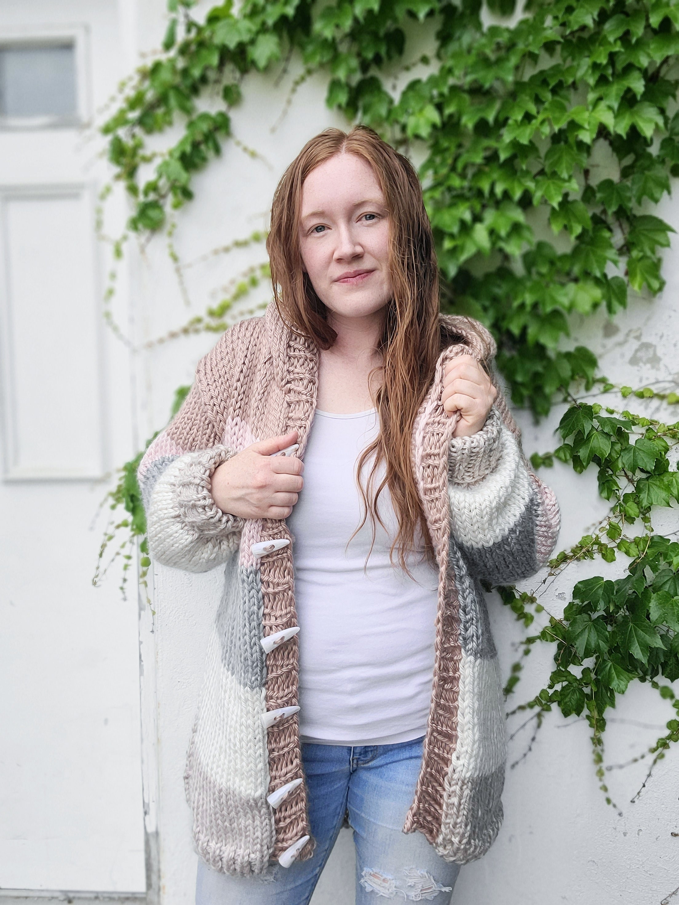 Neopolitan Pattern Knitting Pattern, Neapolitan Cardigan, Advanced Beginner Robe, Sweater ...