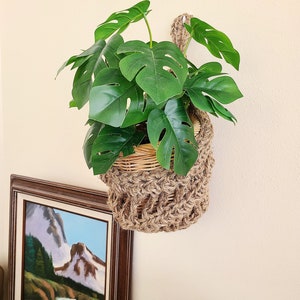 Crochet Pattern, Sunny Hanging Basket, Plant Hanger, Produce Basket, Plant Pod image 10