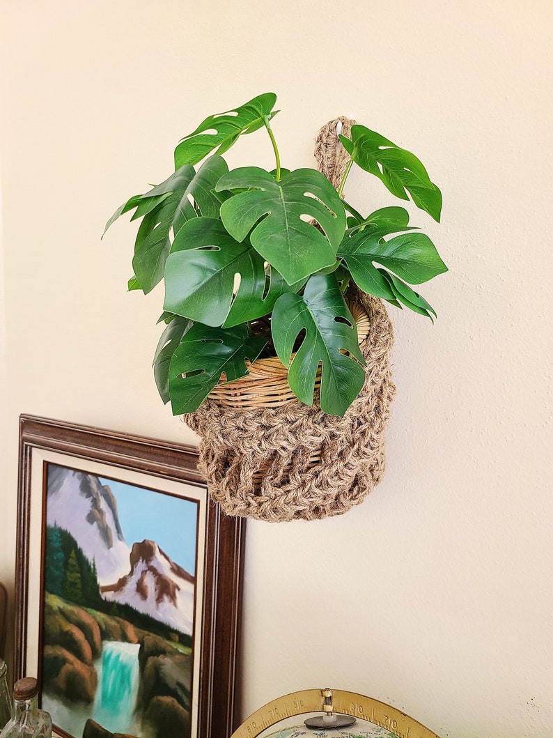 Crochet Pattern, Sunny Hanging Basket, Plant Hanger, Produce Basket, Plant Pod image 10