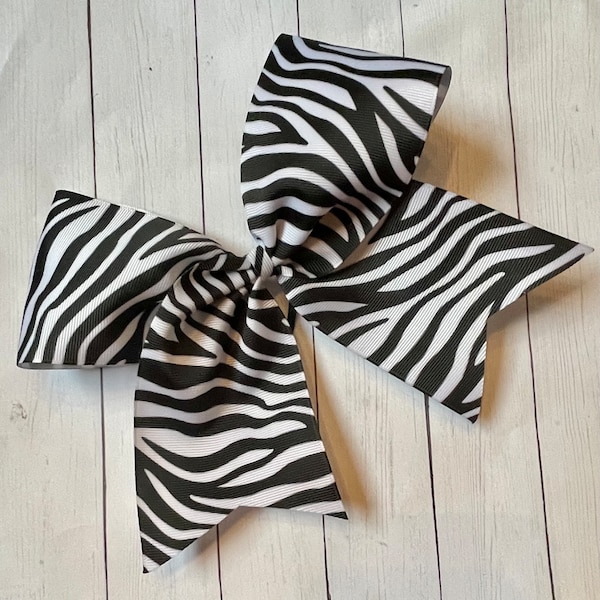 Zebra Hair Bow Etsy