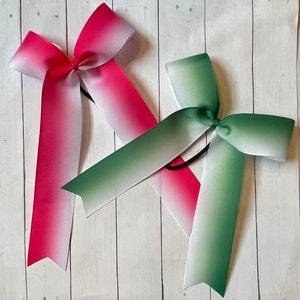 Collegiate Cheer bow, ombre cheer bow, collegiate bow for cheerleader, cheer team bows, cheer gift, team bows