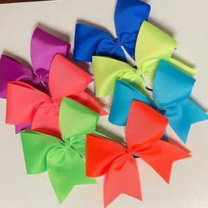 Neon Cheer Bow // You Pick Color // Fluorescent Cheer Bow