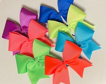 Neon Cheer Bow // You Pick Color // Fluorescent Cheer Bow