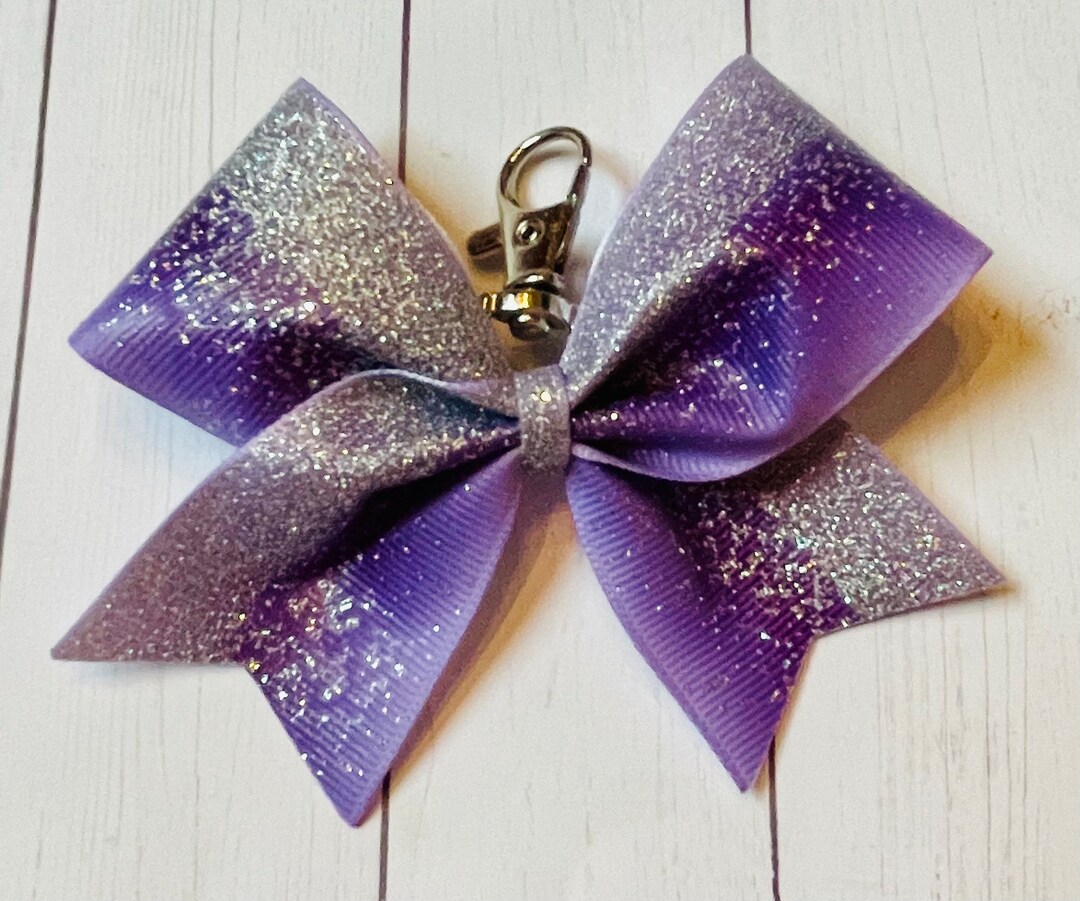 Mini Cheer Bow Zipper Charm, Mini Cheer Bow Keychain, Mini Cheer Bow