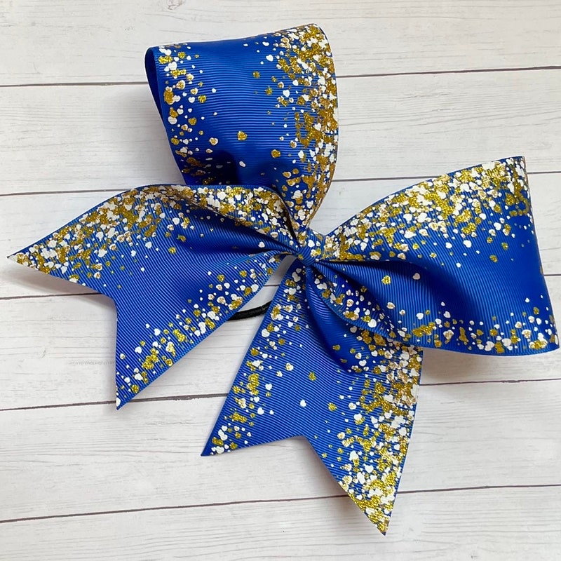 Glitter Cheer Bow Etsy