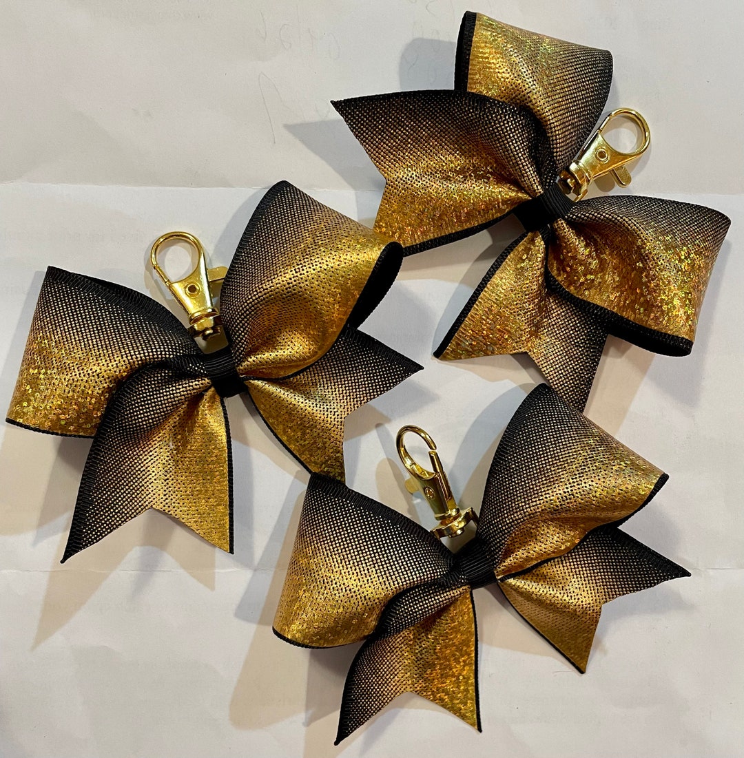 Mini Cheer Bow Zipper Charm, Mini Cheer Bow Keychain, Mini Cheer Bow