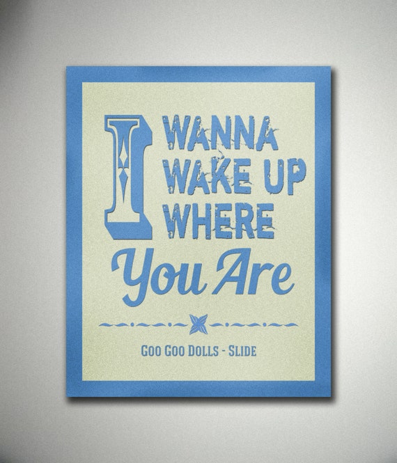 Items Similar To Goo Goo Dolls Lyrics Poster Slide Song