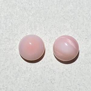 8mm Pink Queen Conch Shell Gemstone Post Earrings with Sterling Silver image 4