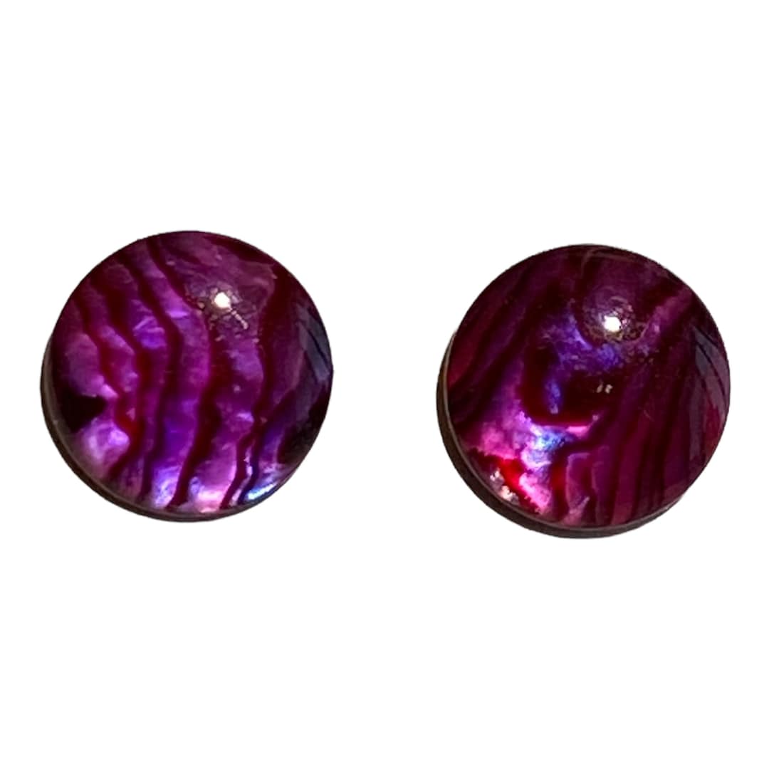 10mm Pink Paua Abalone Stud Earrings With Sterling Silver Etsy
