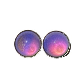 6mm or 10mm "Mood Earrings" Color Changing Stud Earrings with Sterling Silver