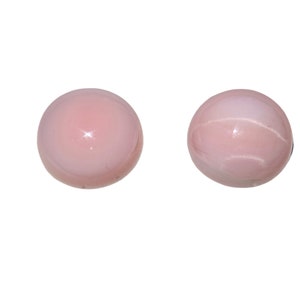 8mm Pink Queen Conch Shell Gemstone Post Earrings with Sterling Silver image 1