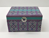 Girl 39 s Jewelry Box, Purple Turquoise Jewelry Box, Teenager Jewelry Box, Preteen Gift, Purple Jewelry Box, Purple Turquoise Accent Decor