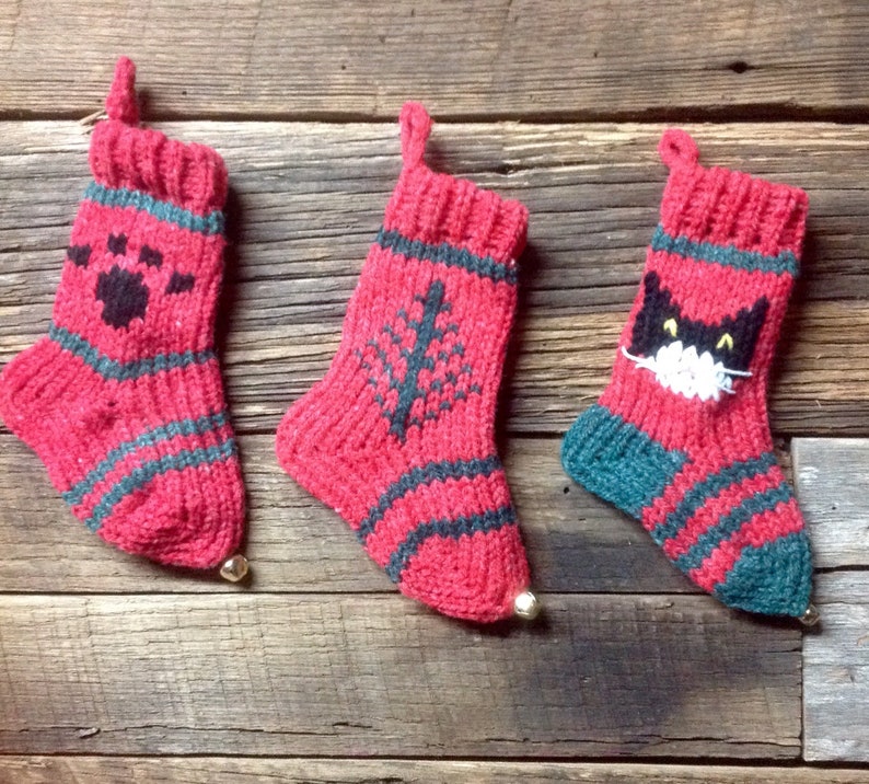 group of 3 New For 2018 Tiny Stockings Black Cat