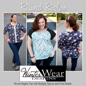 Refined Raglan for Women size XS-XXXL