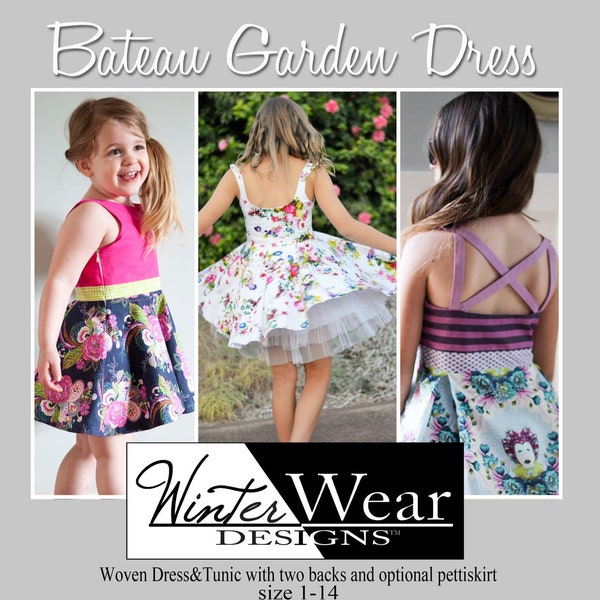 Bateau Garden Dress for Girls size 1-14