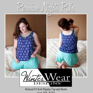 Parisian Nights PJ Top and Shorts for Women size XS-XXL image 1