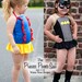 The Princess Power Suit, one piece skirted swimsuit for girls 1-14, halter strap or cross back strap, princess and super hero inspiration