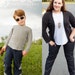 Bundle of Women and Children's Aviator Pants, knit pant with cargo pocket and triangle detail and optional cuff.