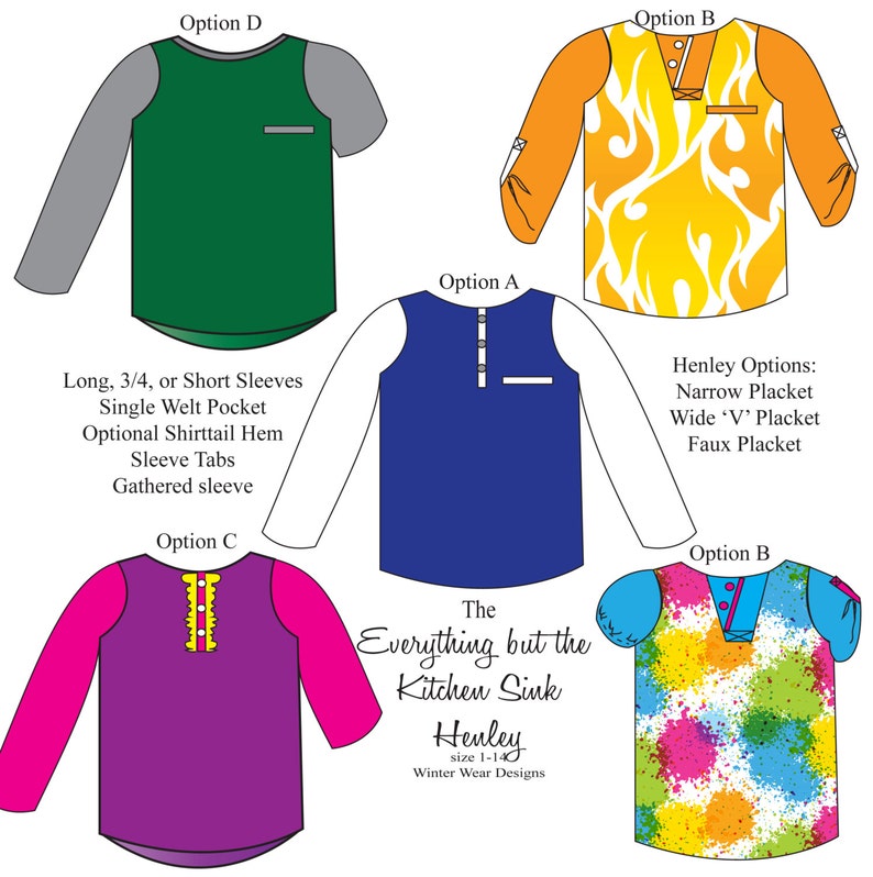 The Everything but the Kitchen Sink Henley Knit PDF Pattern Etsy