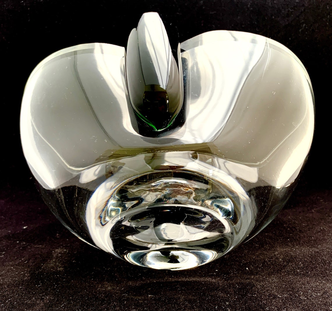 Vintage Krosno Glass Bowl with Decorative Dark Emerald Green Etsy