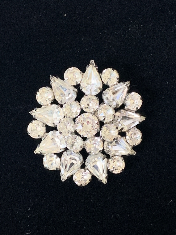 Weiss Rhinestone / Crystal Brooch - Signed