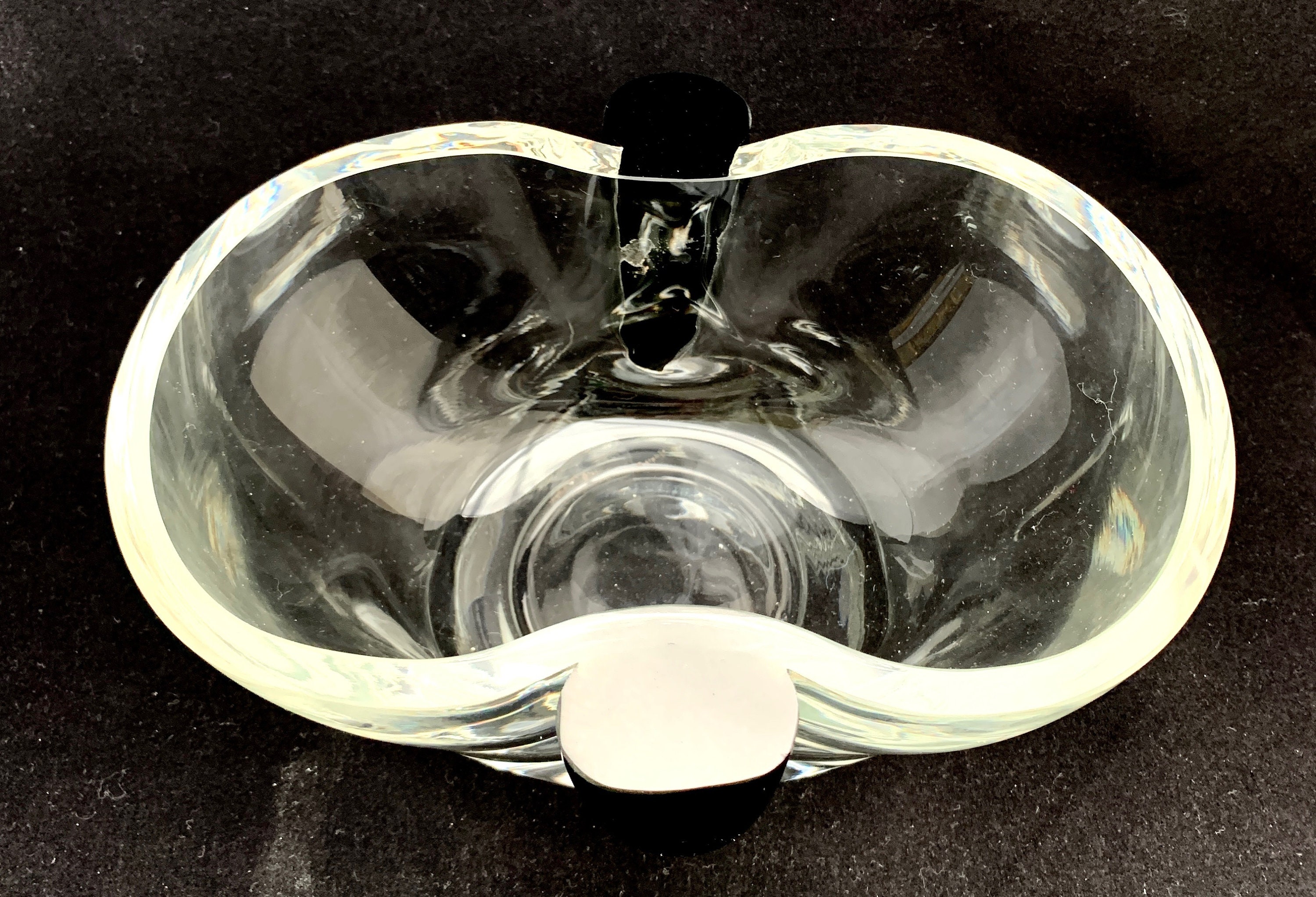 Vintage Krosno Glass Bowl with Decorative Dark Emerald Green Etsy