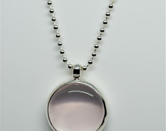 Hand made Sterling Silver Rose Quartz Pendant