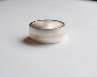 Sterling silver and 18ct Gold ring