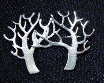 Hand made Silver brooch "Trees"