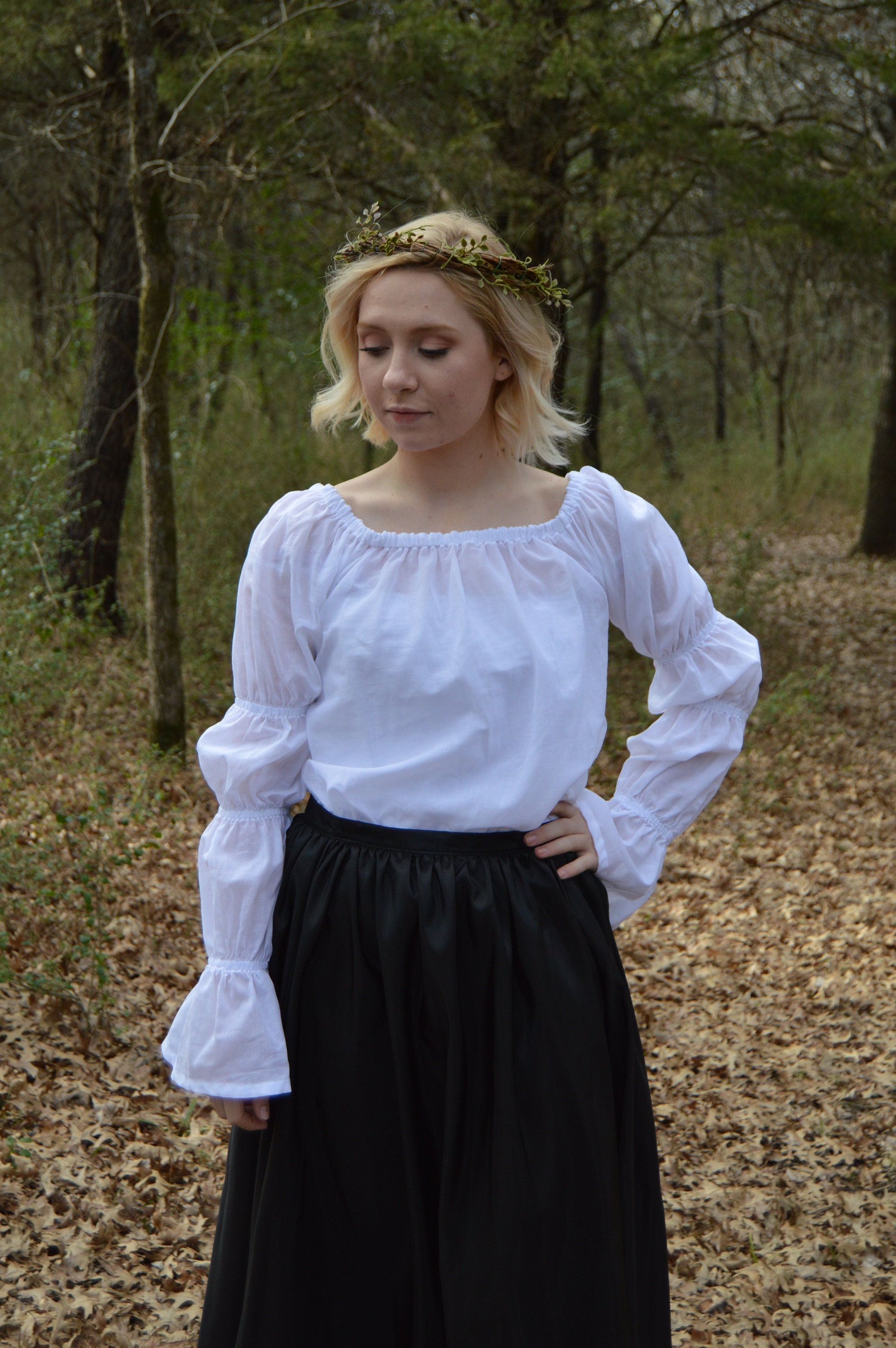 Marie Sleeved Peasant Blouse Cotton Voile - Etsy