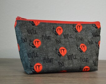 Small Zippered Bag, Scary Clown