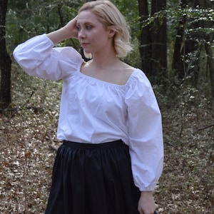 Cotton Peasant Blouse
