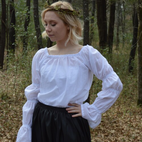 Marie Sleeved Peasant Blouse Cotton Voile - Etsy