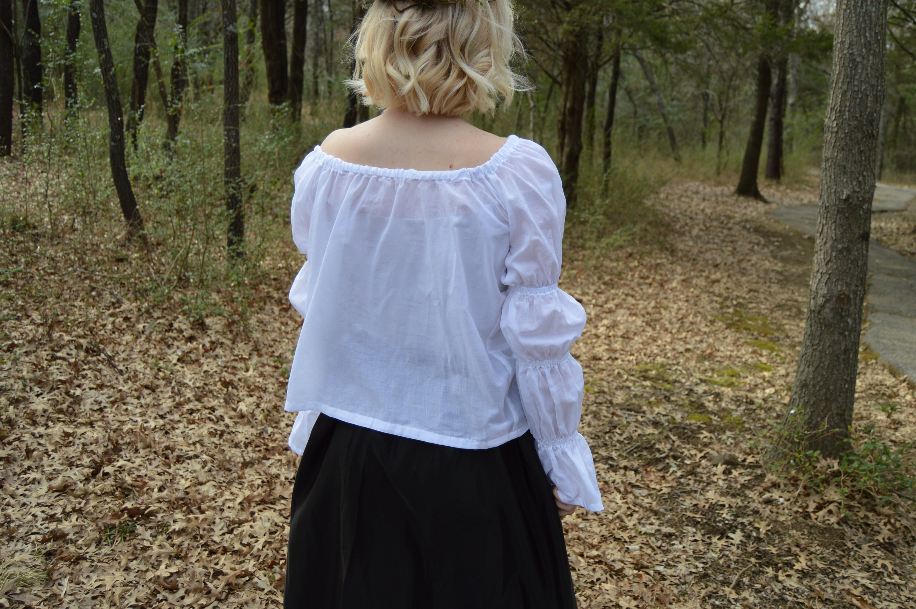 Marie Sleeved Peasant Blouse Cotton Voile Etsy